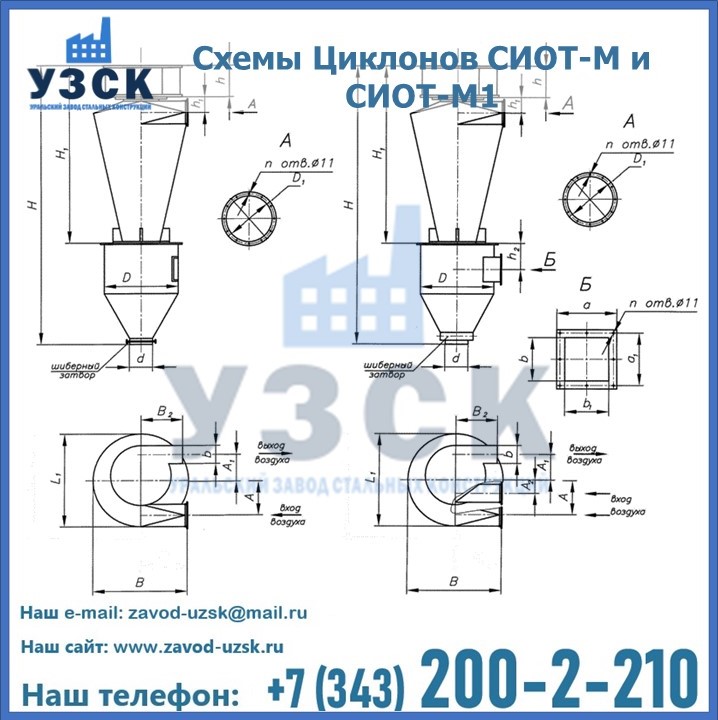 Циклоны СИОТ-М1 и СИОТ -М1 серии 5.907-1 модернизированные в Белоруссии